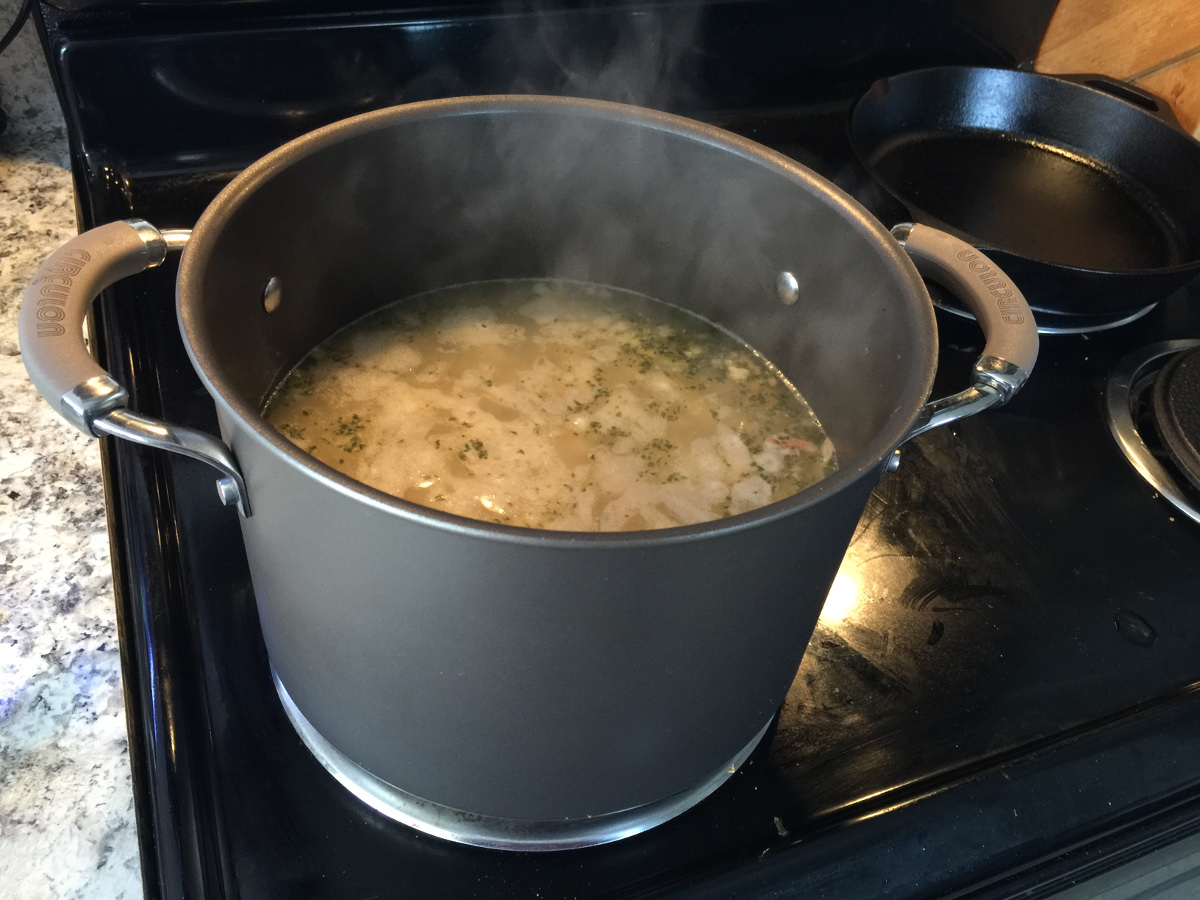 Chicken Noodle Soup with Reames Frozen Egg Noodles