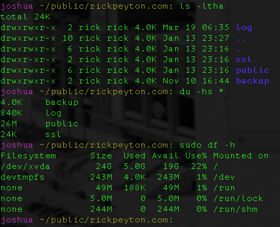 Ubuntu Directory Size Command Line Function